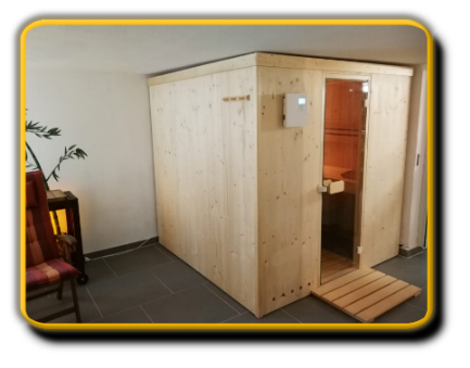 Wärmespeichersauna mit Sonderausstattung